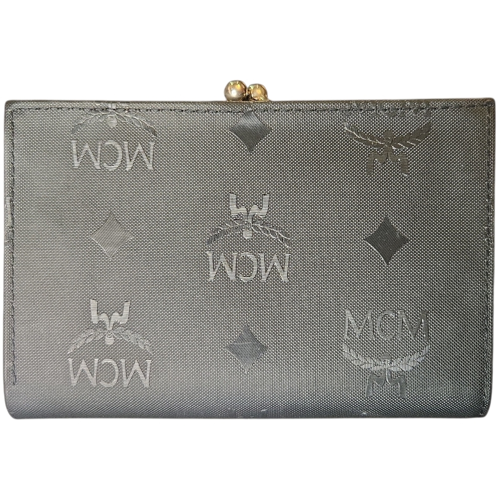 Vintage MCM Black Visetos Kisslock Wallet